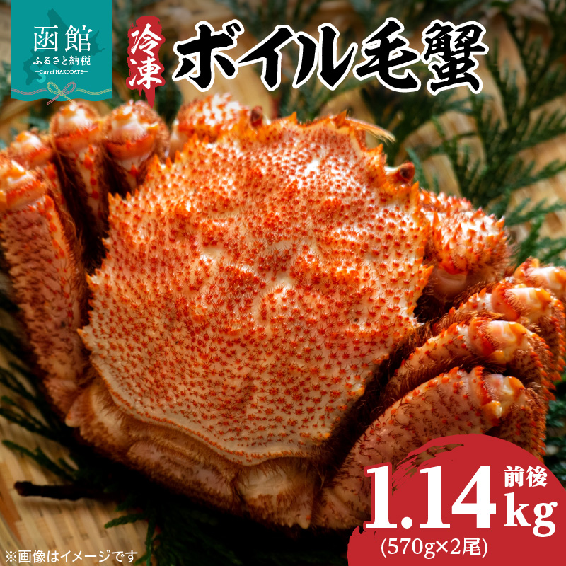 冷凍ボイル北海道名産毛蟹(570g) 2尾_HD069-032