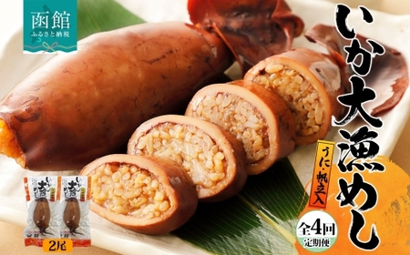 定期便 3ヵ月毎 全4回 いか大漁めし2尾入りセット_HD152-T002