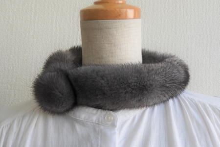 ブルーアイリスミンク リングチョーカー_HD026-042