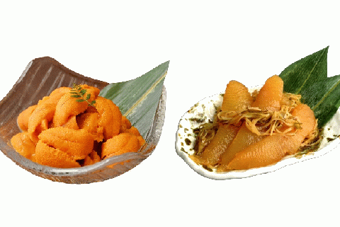 マグカップ入り無添加塩水ウニ2本＆数の子松前漬2箱セット_HD069-008