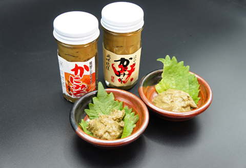 「函館山崎水産」自家製かにみそ2種類各3本詰め合わせ_HD061-019