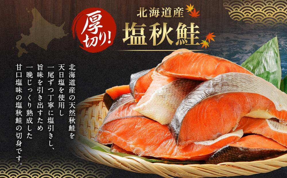 【3ヶ月定期便】厚切り！北海道産 塩秋鮭 96切 （2切（200g）×48パック） 計9.6kg  鮭 さけ しゃけ 切り身 切身