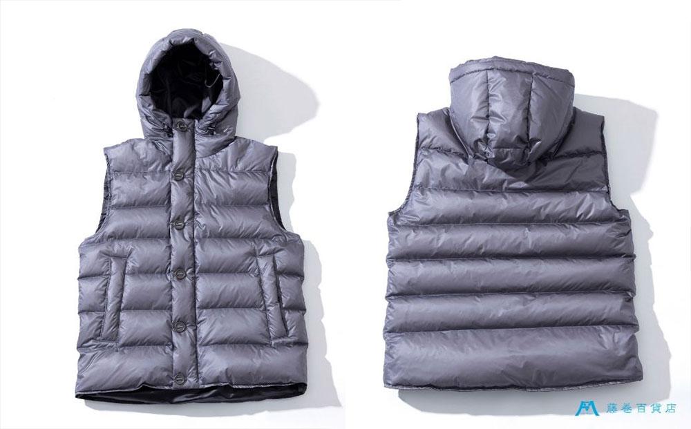 【藤巻百貨店】HOKKAIDO DOWN×CENTENA （グレー L） 北海道ダウンベスト