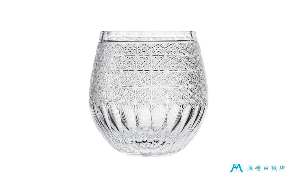 【藤巻百貨店】＜深川硝子工芸＞クリスタル 江戸切子 バルーングラス「透き」 グラス コップ 切子