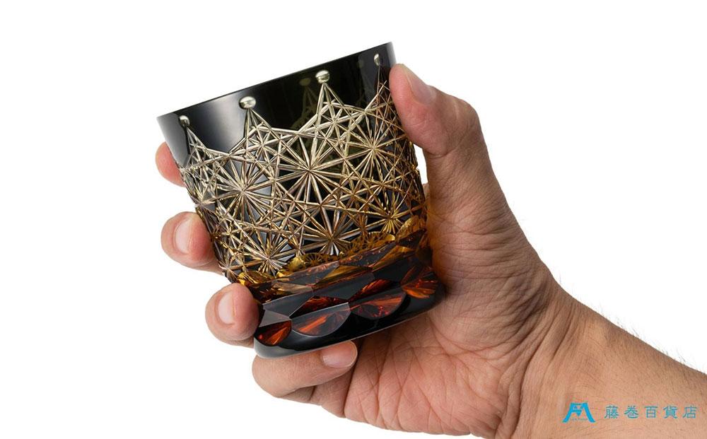 【藤巻百貨店】＜深川硝子工芸＞二色被せクリスタル 小樽切子 オールド「冠」