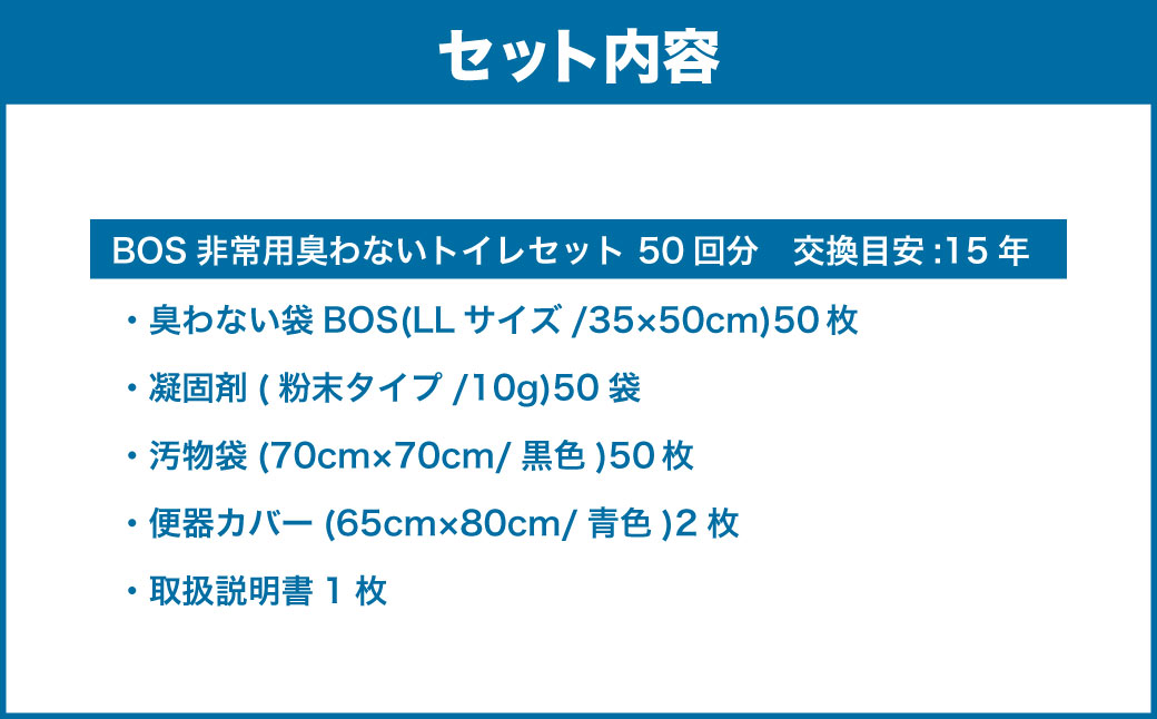 非常用臭わないトイレセット 50回分