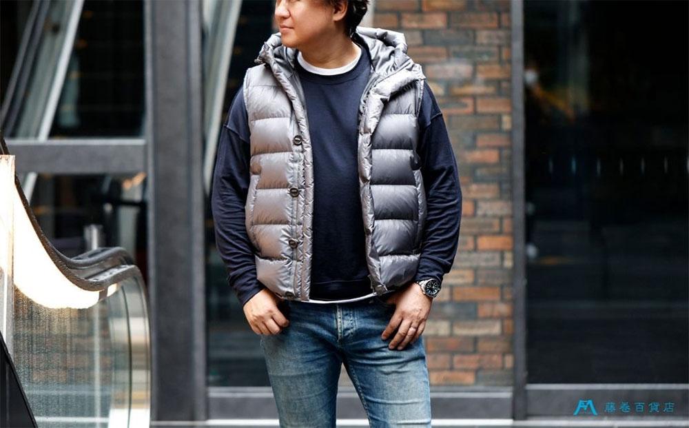 【藤巻百貨店】HOKKAIDO DOWN×CENTENA （グレー L） 北海道ダウンベスト