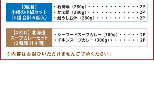 【4回定期便】小樽の小鍋・北海道スープカレーセット