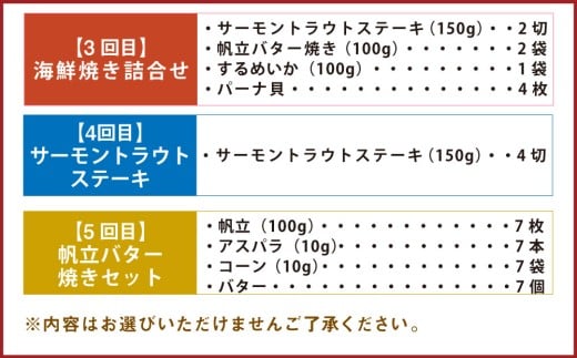 【5回定期便】小樽海洋水産 海鮮満喫！定期便