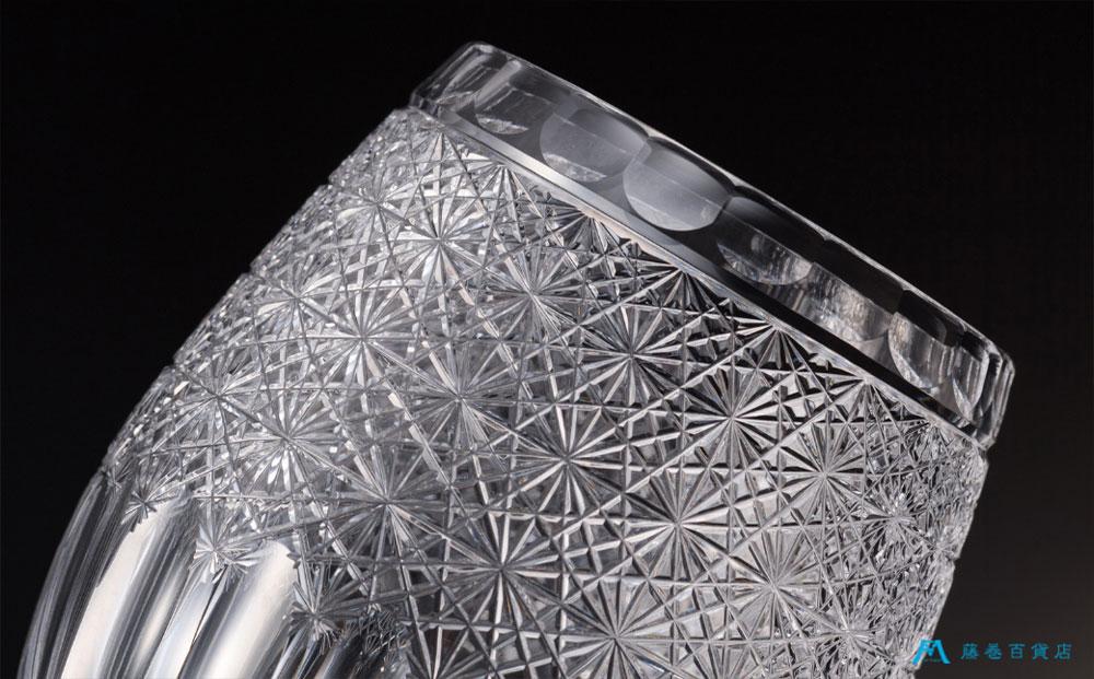 【藤巻百貨店】＜深川硝子工芸＞クリスタル 江戸切子ブルームグラス「透き」 グラス 切子 コップ