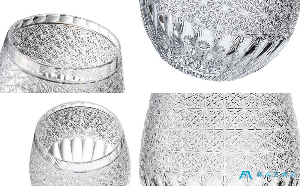 【藤巻百貨店】＜深川硝子工芸＞クリスタル 江戸切子 バルーングラス「透き」 グラス コップ 切子