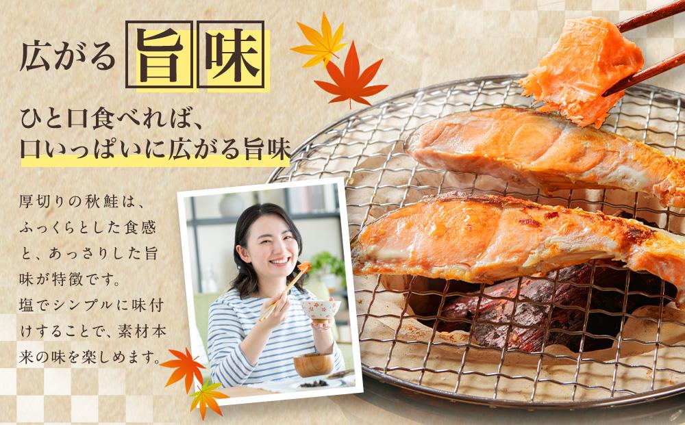 【3ヶ月定期便】厚切り！北海道産 塩秋鮭 48切 （2切（200g）×24パック） 計4.8kg 鮭 さけ しゃけ 切り身 切身