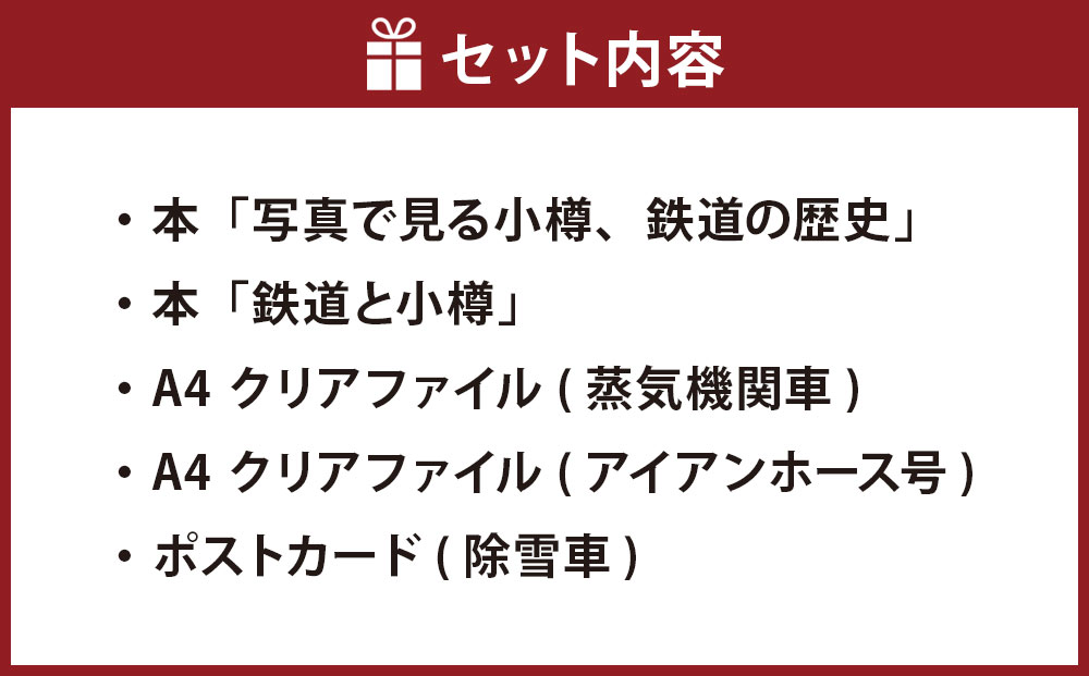 【A+Bセット】「写真で見る小樽、鉄道の歴史」「鉄道と小樽」 クリアファイルセット （2種）