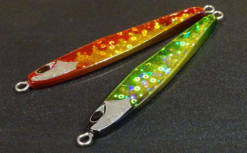 ハンドメイド ジグ 2点セット (赤金・緑金) ルアー 釣具