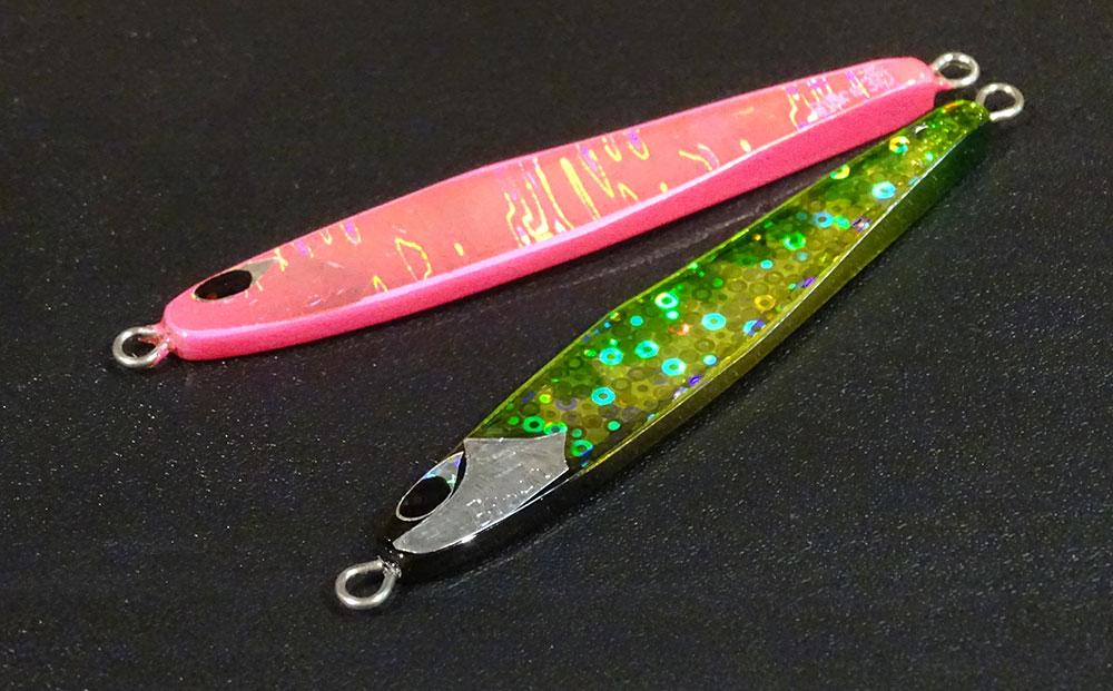 ハンドメイド ジグ 2点セット (ピンク・緑金) ルアー 釣具