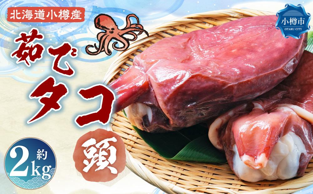 北海道小樽産 茹でタコ(頭) 約2kg