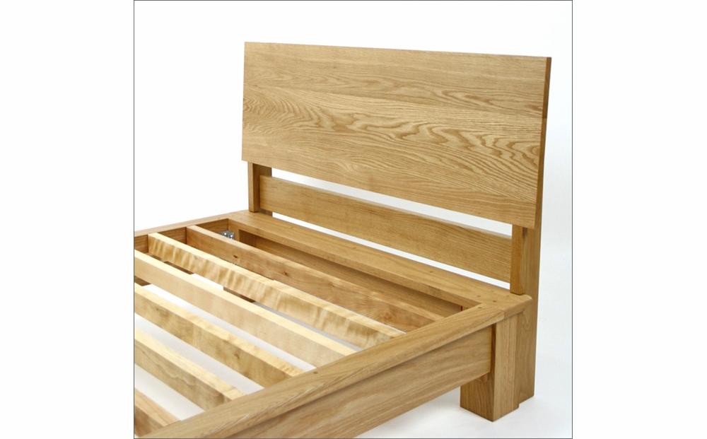 旭川家具 山室家具製作所 LINEA(リネア) No.108 ダブルベッド ナラ 【 国産 無垢 インテリア 木製 ナチュラル すのこ ダブル ベッドフレーム 寝室 北海道 】 _00934