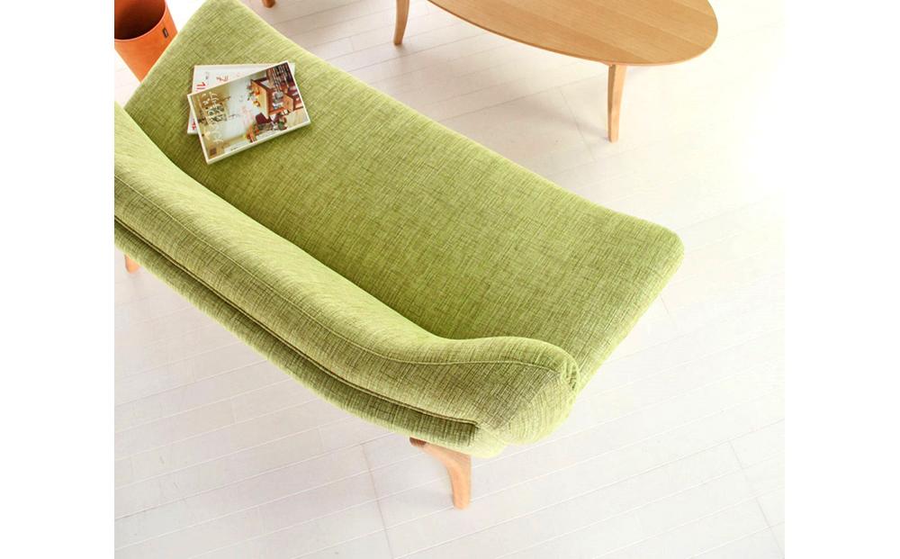 旭川家具 宮田産業 CAPA(キャパ) 3人掛けソファ タモ 【 国産 無垢 インテリア 木製 ナチュラル ソファ ソファー 2.5人掛け 3人掛け コンパクトソファ リビング ダイニング 北海道 】_00949