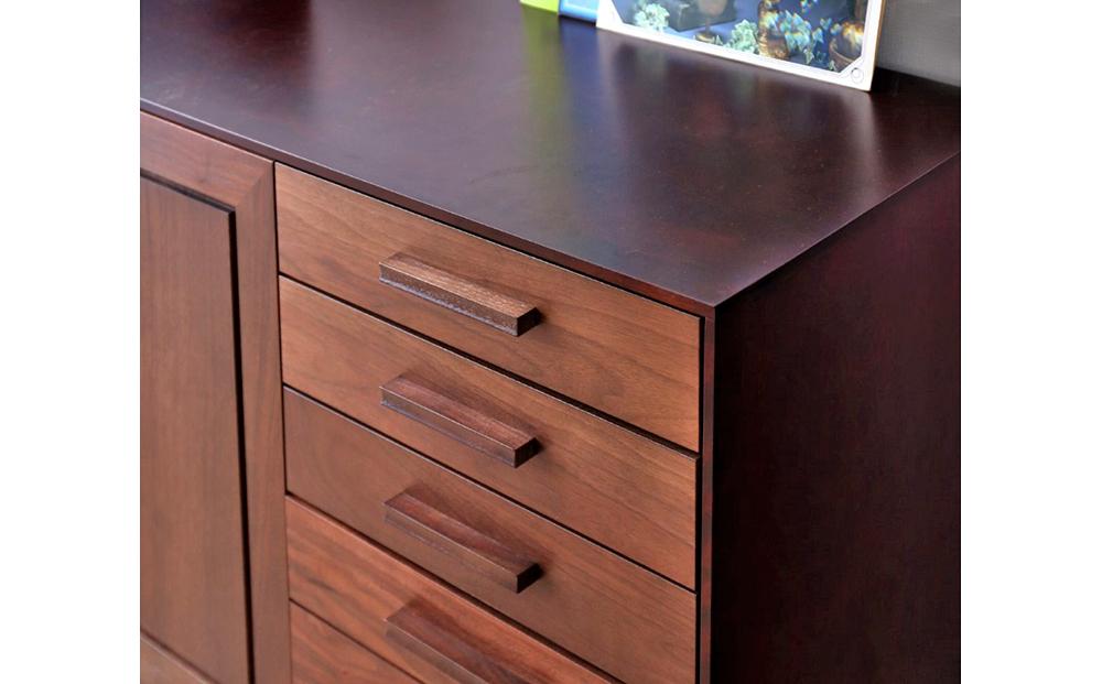 旭川家具 クリエイトファニチャー W&B(ダブルアンドビー) サイドボード 【 国産 無垢 インテリア 木製 収納 モダン ヴィンテージ キャビネット サイドボード リビング ダイニング  ウォールナット カバ ビーチ 北海道 】 _00991