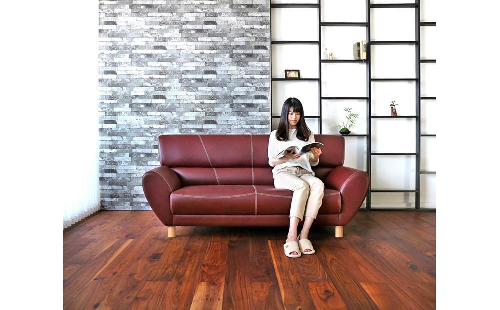 旭川家具 宮田産業 LINDA(リンダ) 3人掛けソファ ナチュラル色 【 国産 無垢 インテリア 木製 モダン ソファ ソファー 2.5人掛け 3人掛け リビング ダイニング 北海道 】_00999