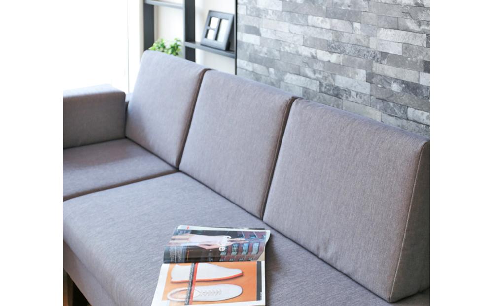 旭川家具 MUKU工房オリジナル ROLAN(ローラン) ブラウン色 【 国産 無垢 インテリア 木製 ナチュラル ソファ ソファー 3人掛け カウチ コーナー リビング ダイニング 北海道 】_01006