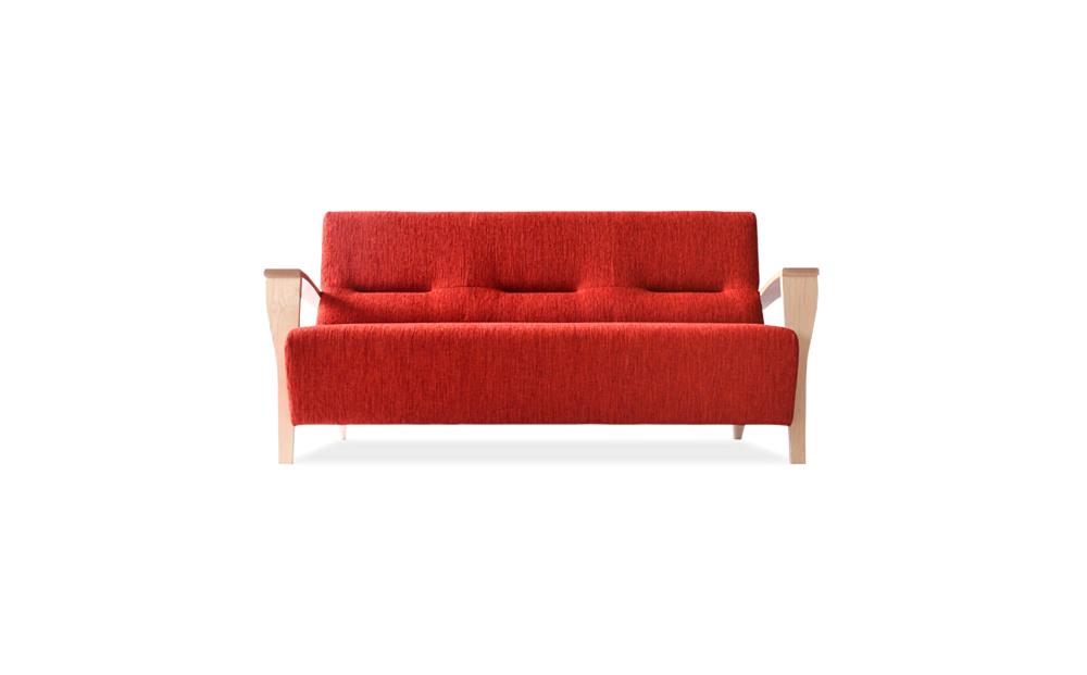 旭川家具　宮田産業　クワトロ3人掛け　メープル 【 国産 無垢 インテリア 木製 ナチュラル ソファ ソファー 2.5人掛け 3人掛け リビング ダイニング 北海道 】_01508