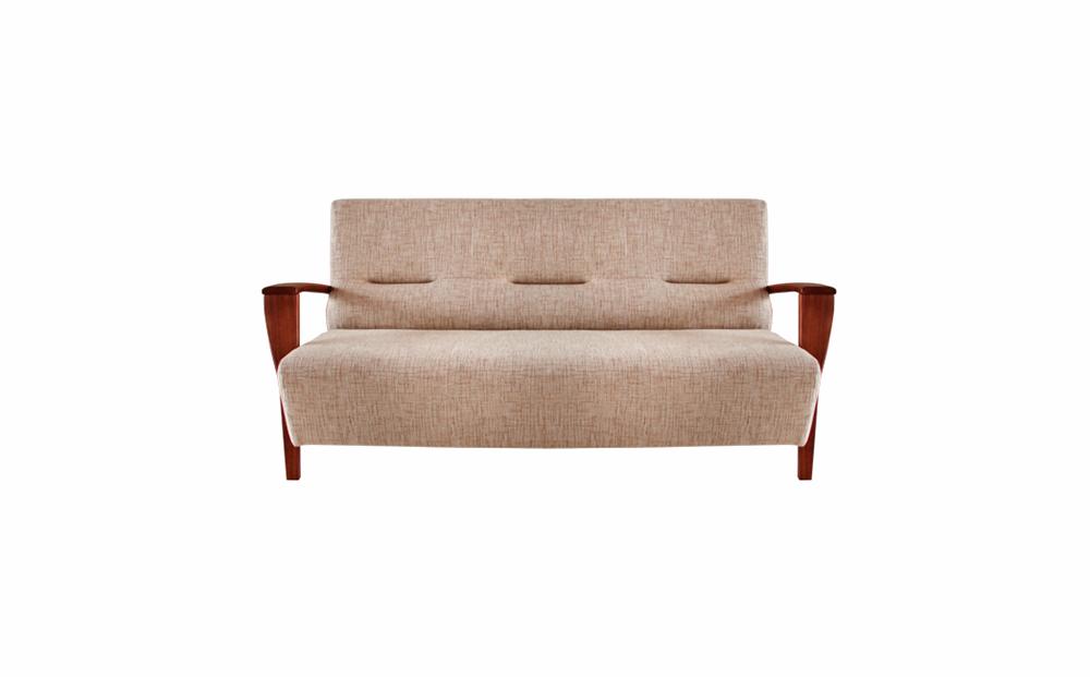 旭川家具　宮田産業　クワトロ3人掛け　ウォールナット 【 国産 無垢 インテリア 木製 ナチュラル ソファ ソファー 2.5人掛け 3人掛け リビング ダイニング 北海道 】_01509