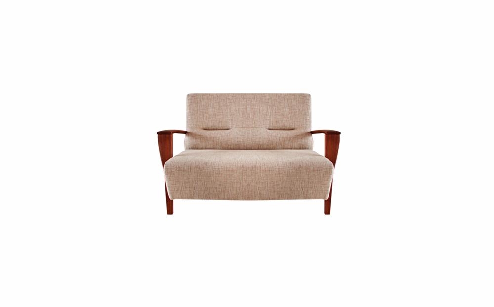 旭川家具　宮田産業　クワトロ2人掛け　ウォールナット 【 国産 無垢 インテリア 木製 ナチュラル ソファ ソファー 2人掛け リビング ダイニング 北海道 】_01511