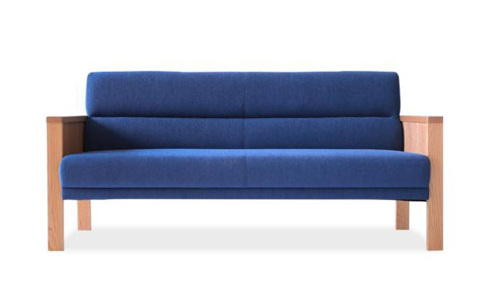 旭川家具 MUKU工房オリジナル MKソファ 170 チェリー 【 国産 無垢 インテリア 木製 ナチュラル ソファ ソファー 2.5人掛け 3人掛け リビング ダイニング 北海道 】_01644