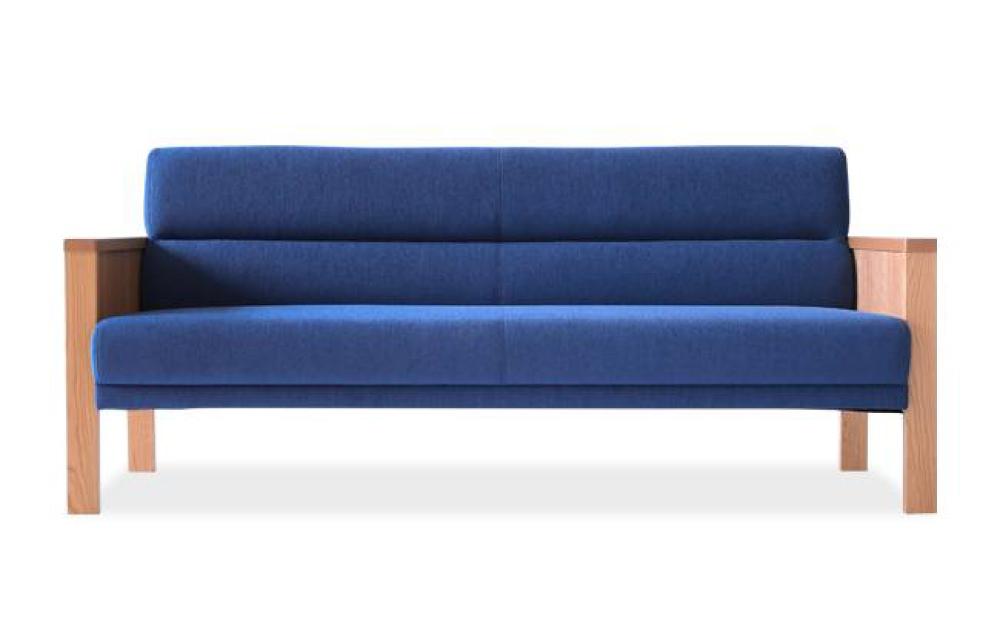 旭川家具 MUKU工房オリジナル MKソファ 180 チェリー 【 国産 無垢 インテリア 木製 ナチュラル ソファ ソファー 3人掛け リビング ダイニング 北海道 】_01648