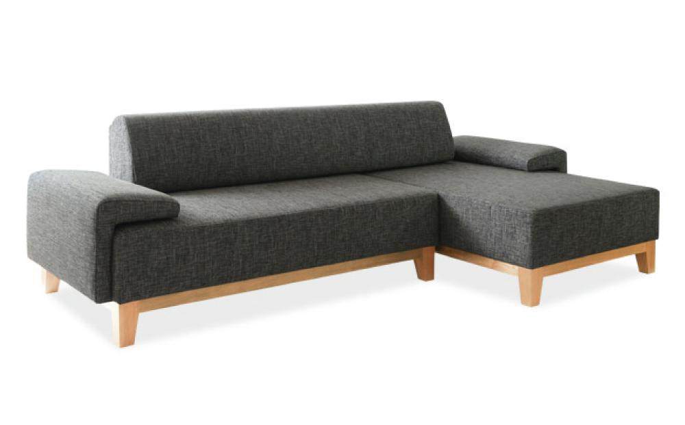 旭川家具 MUKU工房オリジナル reffine(ラフィーネ) ナラ カウチソファ 【 国産 無垢 インテリア 木製 ナチュラル ソファ ソファー 3人掛け カウチ コーナー リビング ダイニング 北海道 】_01649