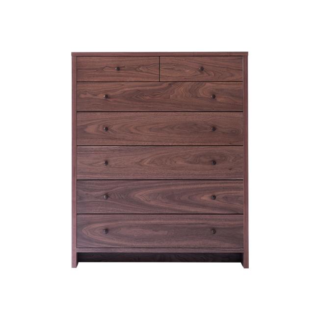 旭川家具　山室家具製作所　プロトNo.802チェスト(6段)　ウォールナット 【 国産 無垢 インテリア 木製 収納 ナチュラル キャビネット チェスト リビング ダイニング 北海道 】 _01970