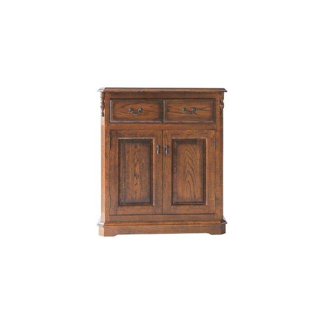 旭川家具 山室家具製作所 OAK(オーク)35 No.6 コンソールボックス 【 国産 無垢 インテリア 木製 欧風 アンティーク調 収納 キャビネット チェスト リビング ダイニング 北海道 】 _02115