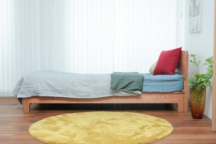 旭川家具 MUKU工房オリジナル ムク ベッド シングル チェリー 【 国産 無垢 インテリア 木製 ナチュラル すのこ シングルベッド ベッドフレーム 寝室 北海道 】 _02929