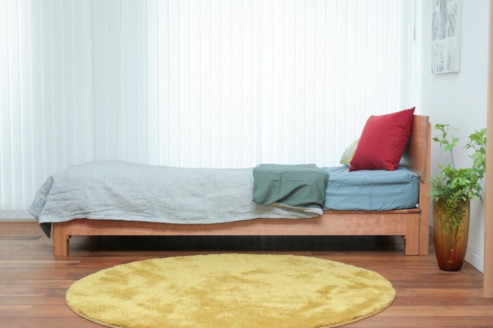 旭川家具 MUKU工房オリジナル ムク ベッド セミダブル チェリー 【 国産 無垢 インテリア 木製 ナチュラル すのこ セミダブルベッド ベッドフレーム 寝室 北海道 】 _03226