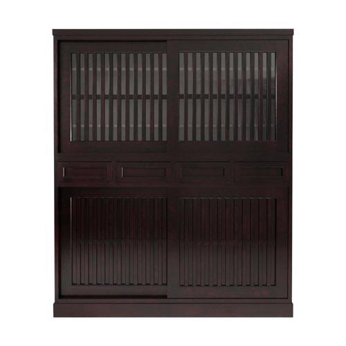 旭川家具 山室家具製作所 民芸家具 北の匠(H) No.1 水屋 150 カバ 【 国産 無垢 インテリア 木製 収納 民芸 ダイニングボード 食器棚 キッチンボード ダイニング キッチン 北海道 】 _03244