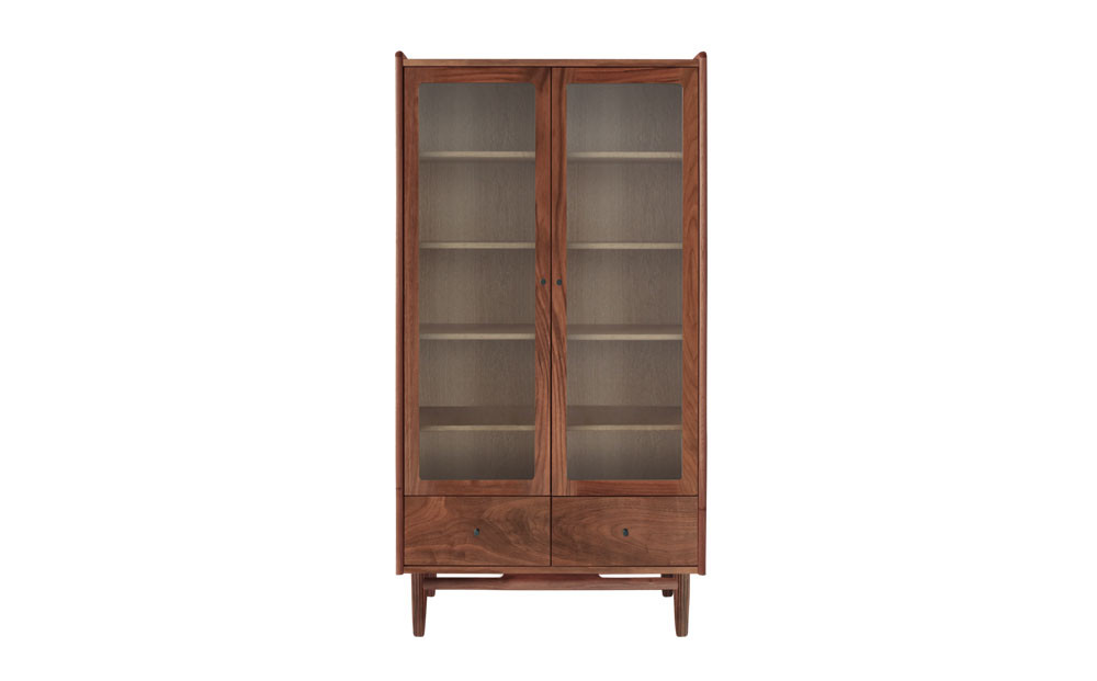 旭川家具 MUKU工房オリジナル ジャム キャビネット 引出し ウォールナット_04898