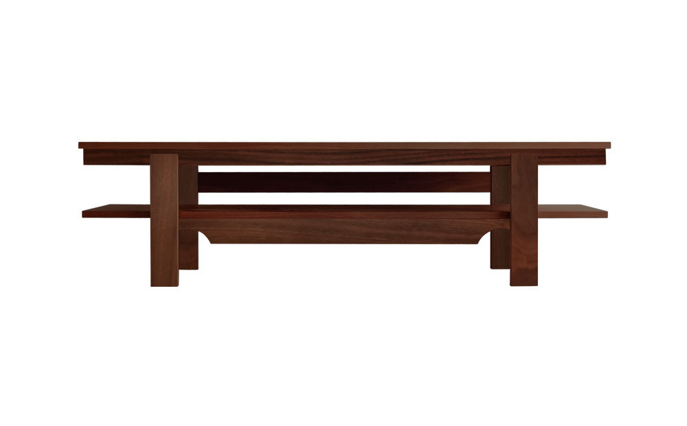 旭川家具 MUKU工房オリジナル ノキ TVボード ウォールナット_04913