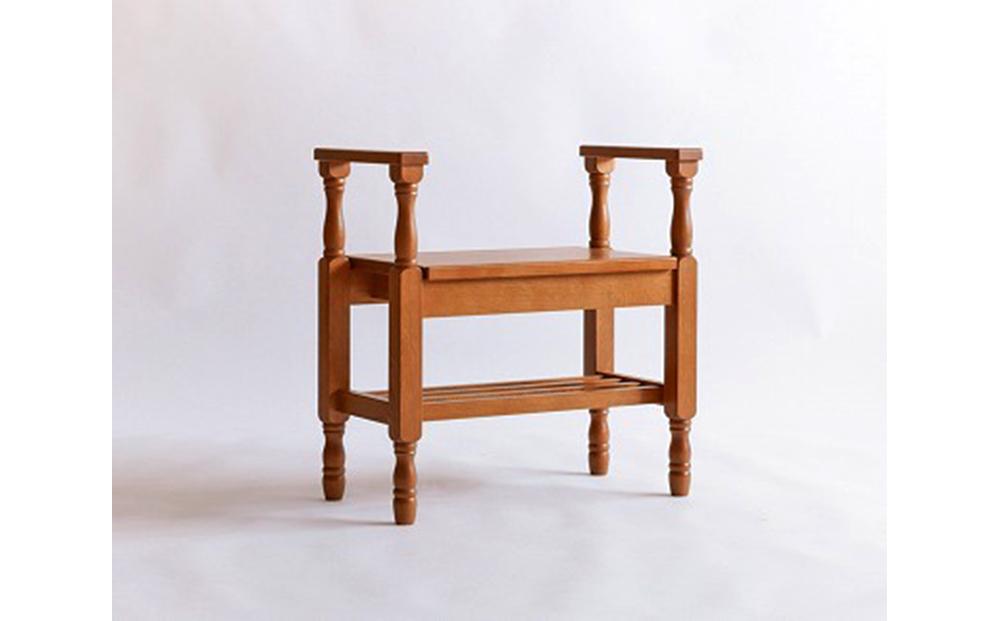 旭川家具 山室家具製作所 北の匠(H) No.17 高座椅子 ミズナラ 【 国産 無垢 インテリア 木製 民芸 チェア スツール 椅子 エントランス 玄関 リビング ベッドサイド 北海道 】 _00273