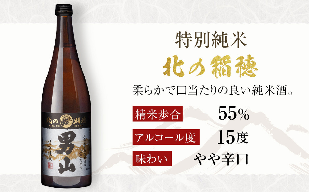 男山　北の稲穂　純米・本醸造（２本セット）_00315