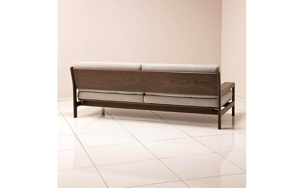 旭川家具 カンディハウス YUKAR ソファー200 北海道ナラDBR／トニカLGY_00893