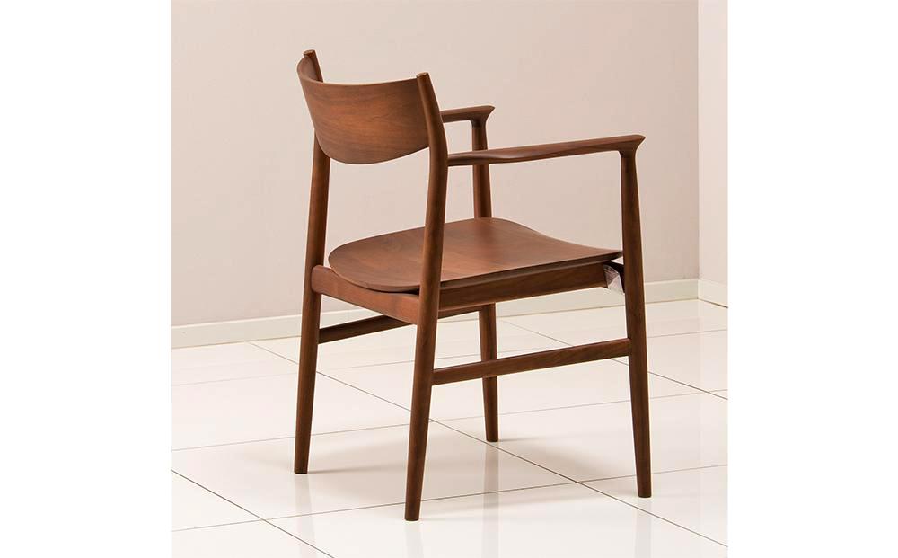 旭川家具 カンディハウス KAMUY アームチェアー（木座） ウォルナットCW_00979