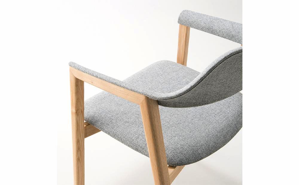 旭川家具 カンディハウス TEN アームチェアーUB（座張） 北海道タモNF／トニカLGY_00277