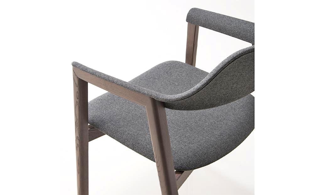 旭川家具 カンディハウス TEN アームチェアーUB（座張） 北海道タモDBR／トニカDGY_00278