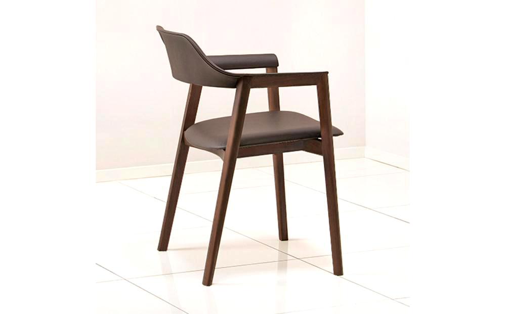 旭川家具 カンディハウス TEN アームチェアーUB（座張） ウォルナットCW／MG-CGY_01063