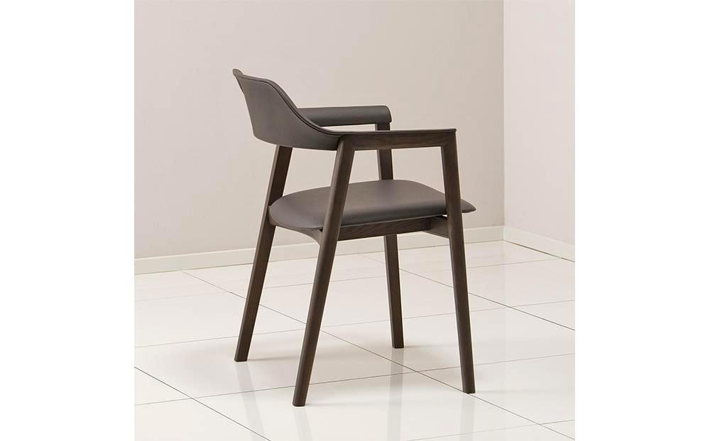 旭川家具 カンディハウス TEN アームチェアーUB（座張） 北海道タモDBR／MG-CGY_00731