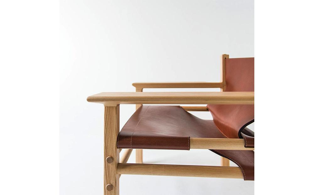 旭川家具 カンディハウス TACK イージーチェアー＆オットマン　北海道タモNF SO-BR_01342