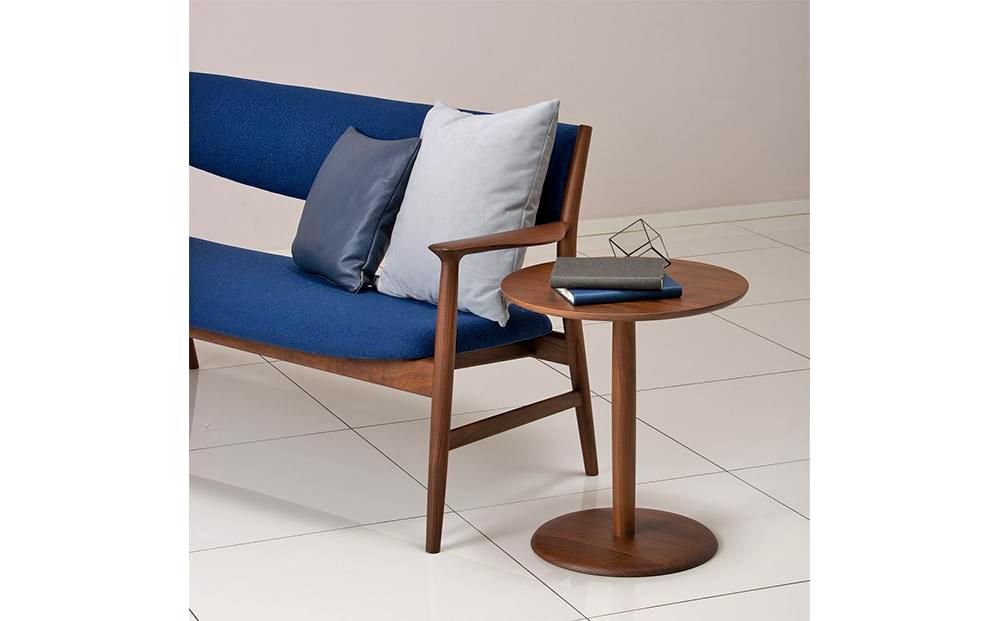 旭川家具 カンディハウス KAMUY LUX サイドテーブル φ45 ウォルナットCW_00459