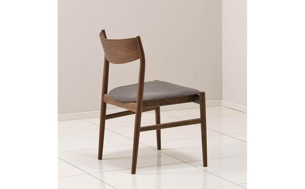 旭川家具 カンディハウス KAMUY サイドチェアー（座張）ウォルナットCW／ウルトラスエードDGY_00740