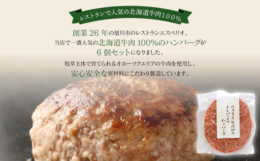 レストランの北海道牛肉100％ハンバーグ6個セット _01383